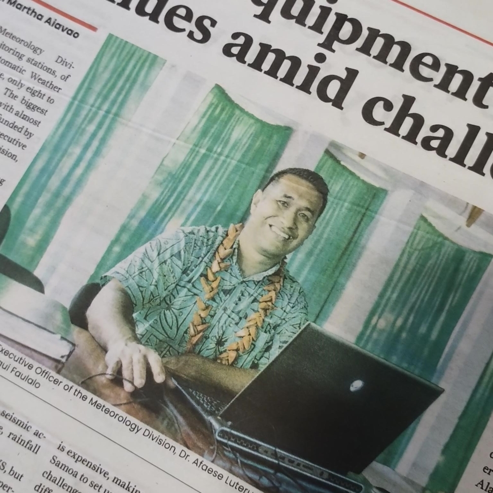The photo of Afaese-san appeared in the November 13th edition of the Samoa Observer. 